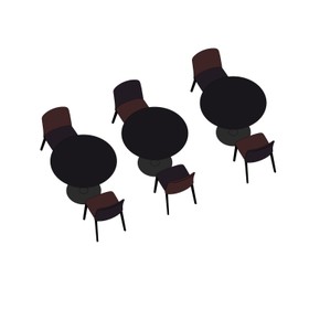Arper_80010_Space and Function_Restaurant_02_Isometric
