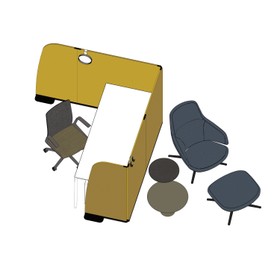 Arper_80074_Space and Function_Individual workspace_03_Isometric